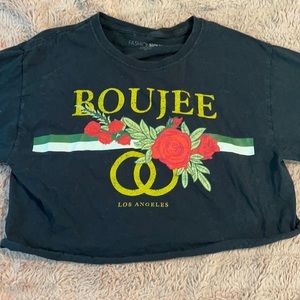 Rose boujee cropped tee